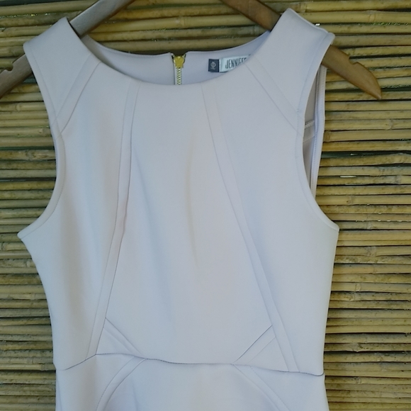 Jennifer Lopez 6 S Scuba Fit & Flare Sleeveless Pastel Pink Neoprene Mini Dress - Picture 8 of 8